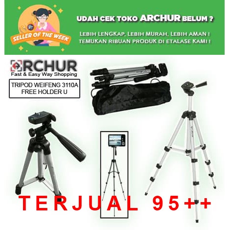 Tripod Weifeng WT3110A untuk Handycam, DSLR dan Hp + Holder U