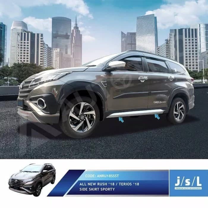 SIDE SKIRT LIST LIS BODY KIT ALL NEW RUSH ALL NEW TERIOS 2018 UP terbaik