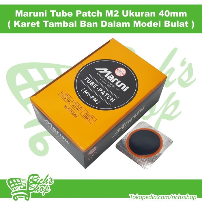Karet Tambal Tip Top Ban Dalam Maruni TBD M2-PM Box Bulat 40mm