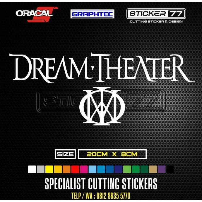 

TERBARU CUTTING STICKER DREAM THEATER 20X8CM, PUTIH .