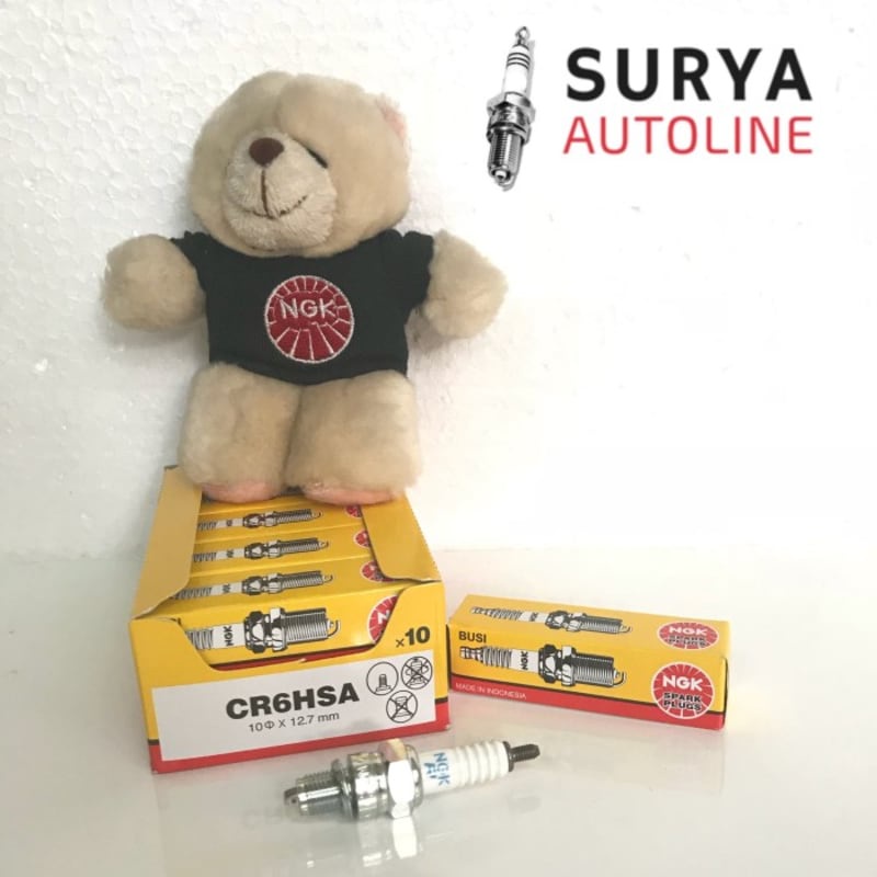 original 100% Busi NGK CR6HSA YAMAHA (Fino new, Mio FI, Mio GT, Mio J, Mio M3, Mio Soul FI, Vega For
