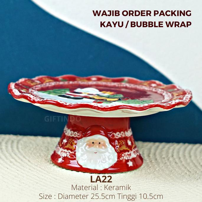 monggo] Cake Plate Stand Porcelain Piring Kue Keramik Cake Tier natal | LA22