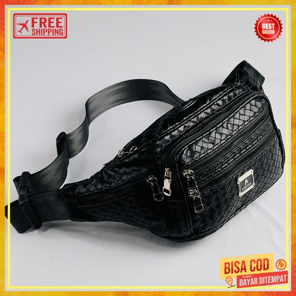 Grosir Tas Selempang Slepang Slimpang Waistbag Wesbek Bahu Pinggang Pria Cowok Keren Kekinian Bahan 