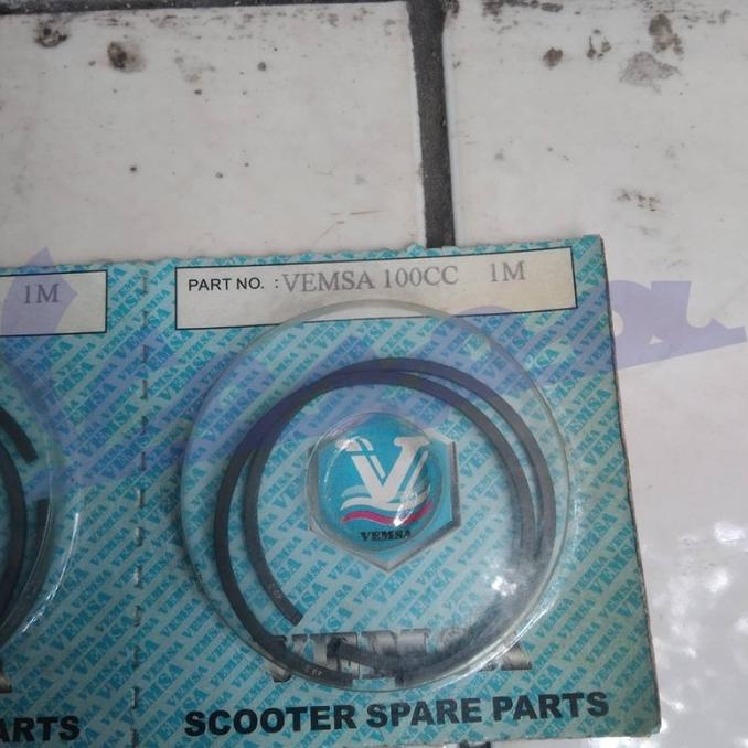 Kualitas terbaik] ring seher Vespa pts sepecial 100cc 1m 2m 3m 4m 5m 6m 7m 8m 9m new old