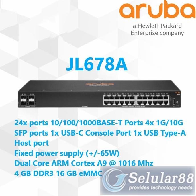 Hpe Aruba Jl678A 6100 24G 4Sfp+ Switch Hub 24Port Dual Core Original Original