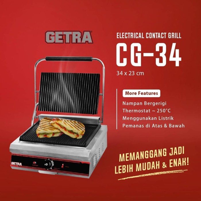 Getra Electrical Contact Grill Cg-34 / Cg 34 / Cg34