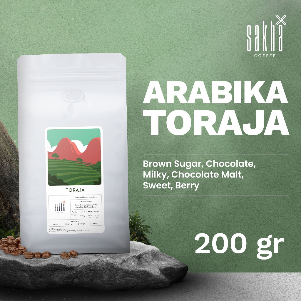 

Biji Kopi Bubuk Arabika Toraja Sulawesi Arabica Coffee Beans Single Origin Roast Bean Espresso Dan