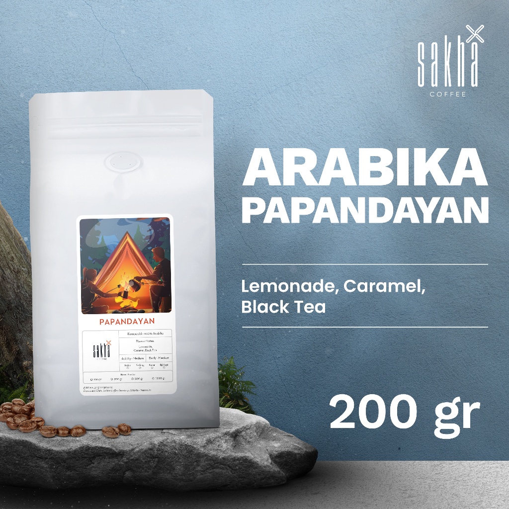 

Kopi Arabika Papandayan Arabica Coffee Roast Beans Sakha Roastery 200gr Biji Bubuk