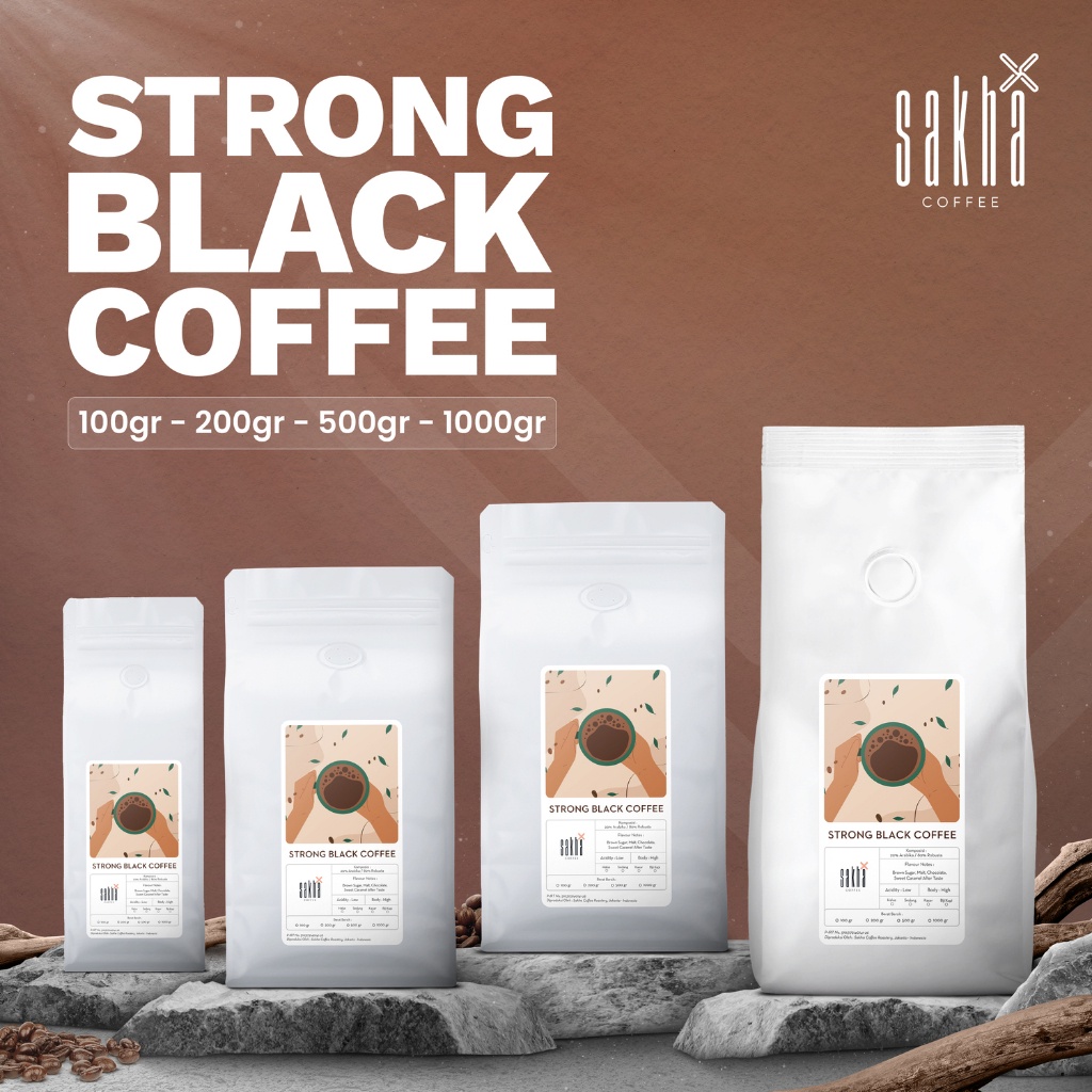 

Kopi Espresso Blend Strong Black Coffee Beans 20% Arabika 80% Robusta Kopdar Biji Bubuk