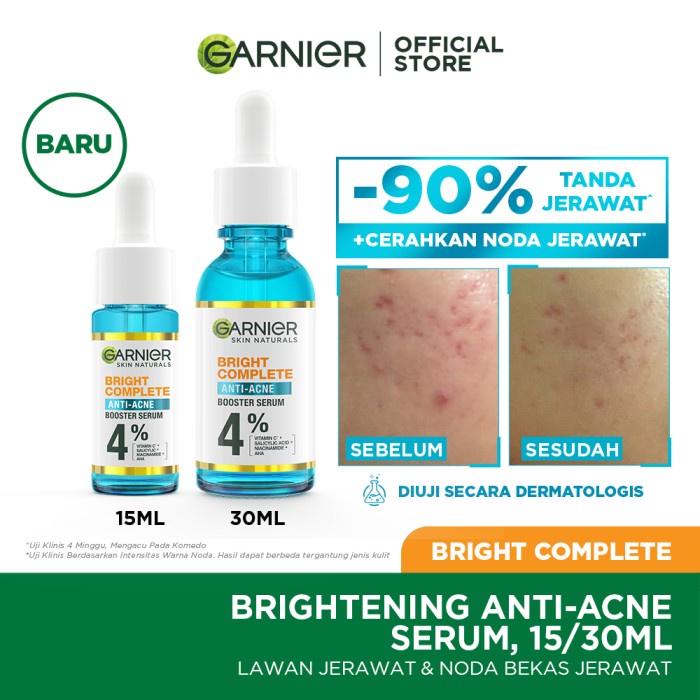 Sale Garnier Bright Complete Anti Acne Serum /SERUM WAJAH/SERUM VITAMIN C/SERUM BRIGHT