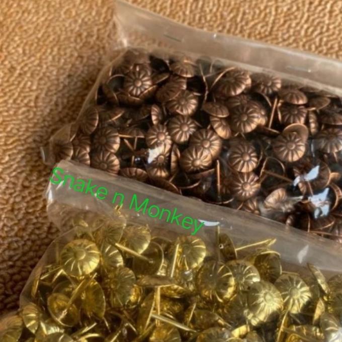 :<:<:<:<] Paku Pines Hias Motif KEMBANG COKLAT isi 500 Pcs/Pines Sofa Meja Kursi