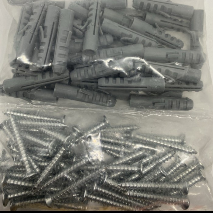 piser + baut s8 untuk ketembok isi 100pcs terbaik