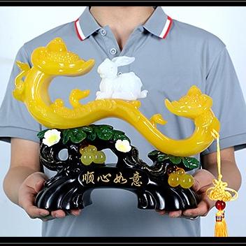 

New Sale Patung Giok Kelinci 2023 Uk Jumbo Kado Imlek Pajangan Sincia Fu Hoki Terbaik
