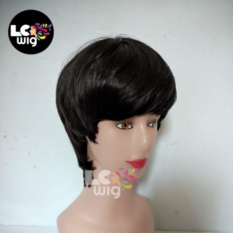 WIG PRIA RAMBUT PALSU LAKI LAKI MODEL PENDEK