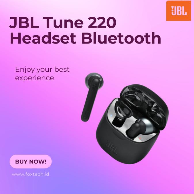 Jbl-Tune Headset Bluetooth Wireles Tune 220  Kualitas Premium