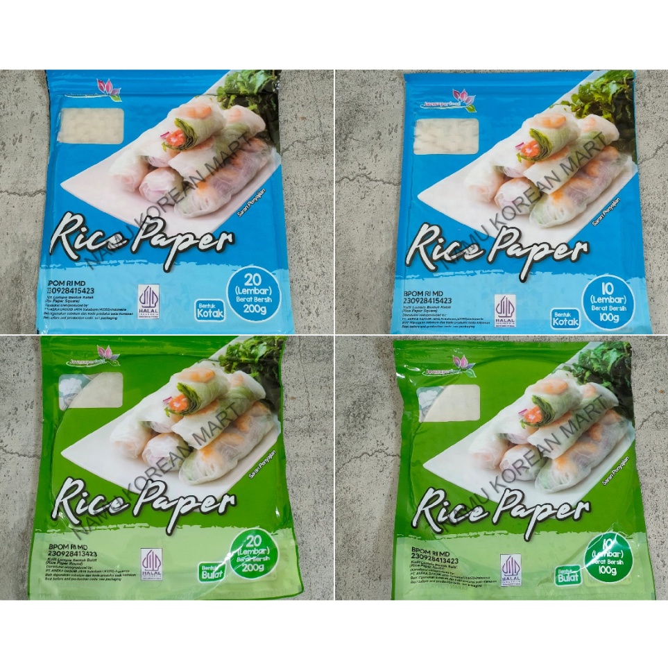 

SQXJ9925 Banh Trang Rice Paper 22cm / Rice Paper Bulat / Rice Papper Kotak / Kulit Lumpia Vietnam Spring Roll / Rice Papper