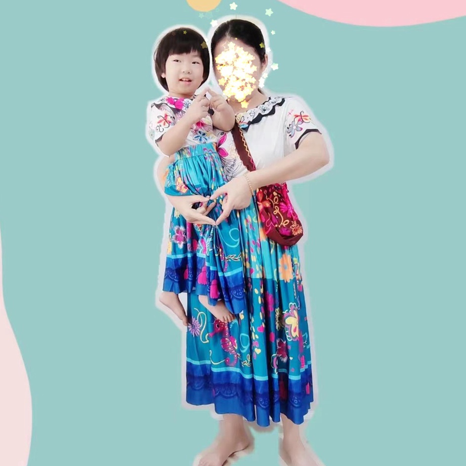 KMBW8200  Encanto Cosplay Adult Isabella Mirabel Madrigal Costume Dolores Pepa Princess Dress Girl W