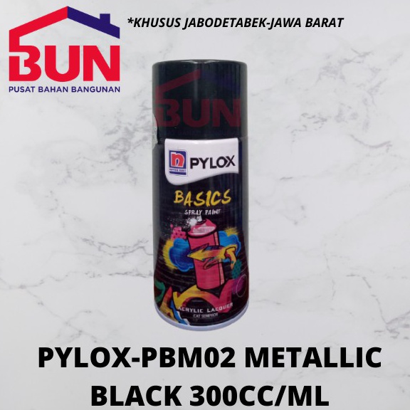 TERMURAH PYLOX BASIC PBM02 METTALIC BLACK / PYLOX HITAM METALIK 300CC / CAT SEMPROT NIPPON PAINT PYL
