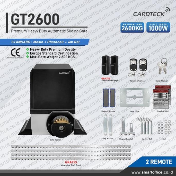 TERBARU  2600kg Heavy Duty Industrial AC Motor Sliding Gate Cardteck GT2600