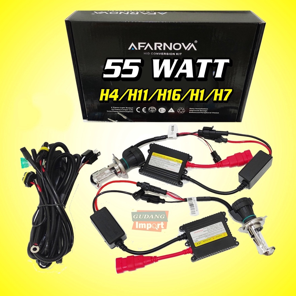 TOP SALE LAMPU HID MOBIL H4 H7 H1 H11 55 WATT 6000K