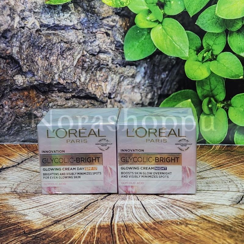 Loreal Paris Glycolic Bright Glowing Day Cream & Night Cream