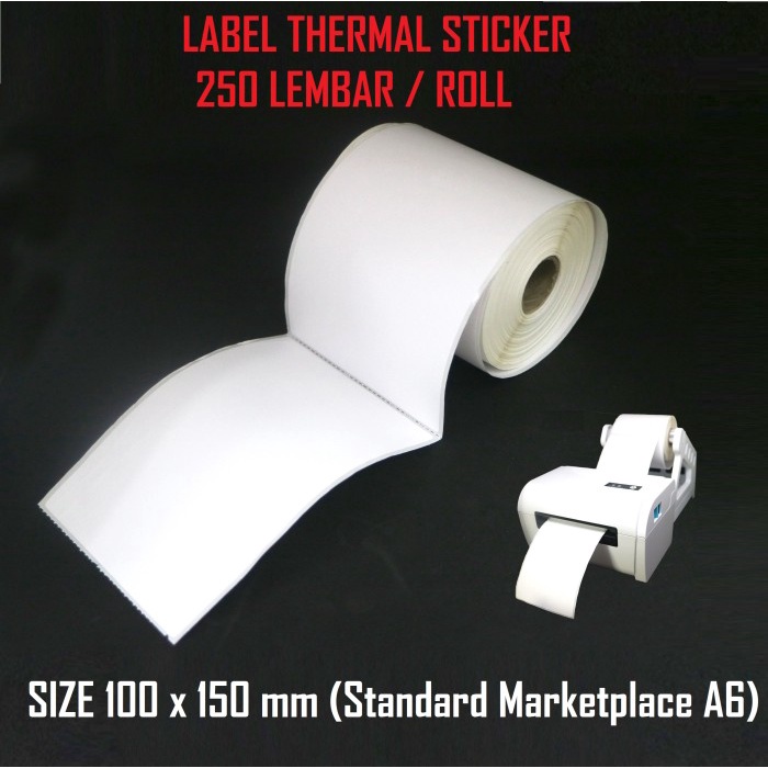 

Bestseller Kertas Label Thermal 100X150 Mm / 78X100 Mm Sticker Marketplace 250Pcs