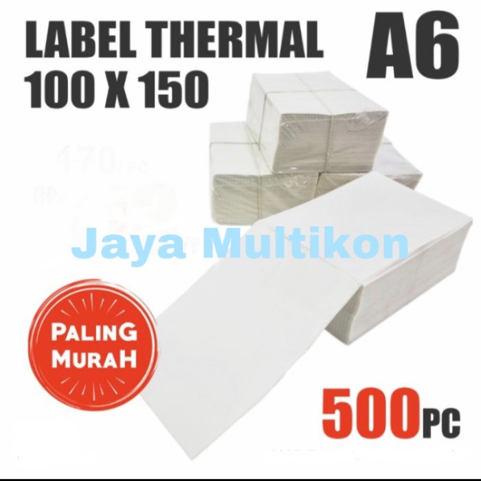 

Bestseller Label Barcode Cf Murah 100X150 A6 Kertas Sticker Thermal Isi 500 Pcs