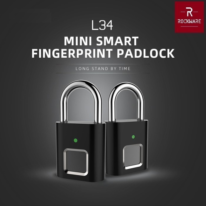 ROCKWARE RW-L34 MINI FINGERPRINT LOCK - GEMBOK KECIL SENSOR SIDIK JARI
