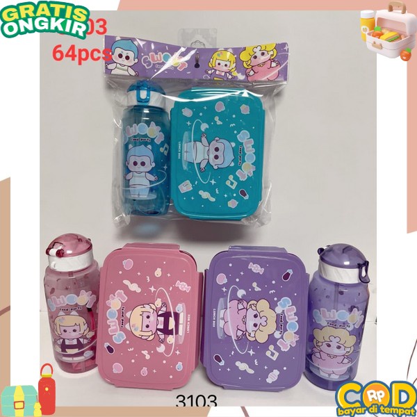 Lunch Box Set Temoat Makan Dn Minuman Murah Set Tempat Makan Skolah Anak Anak Kekinian Lunch Box Set