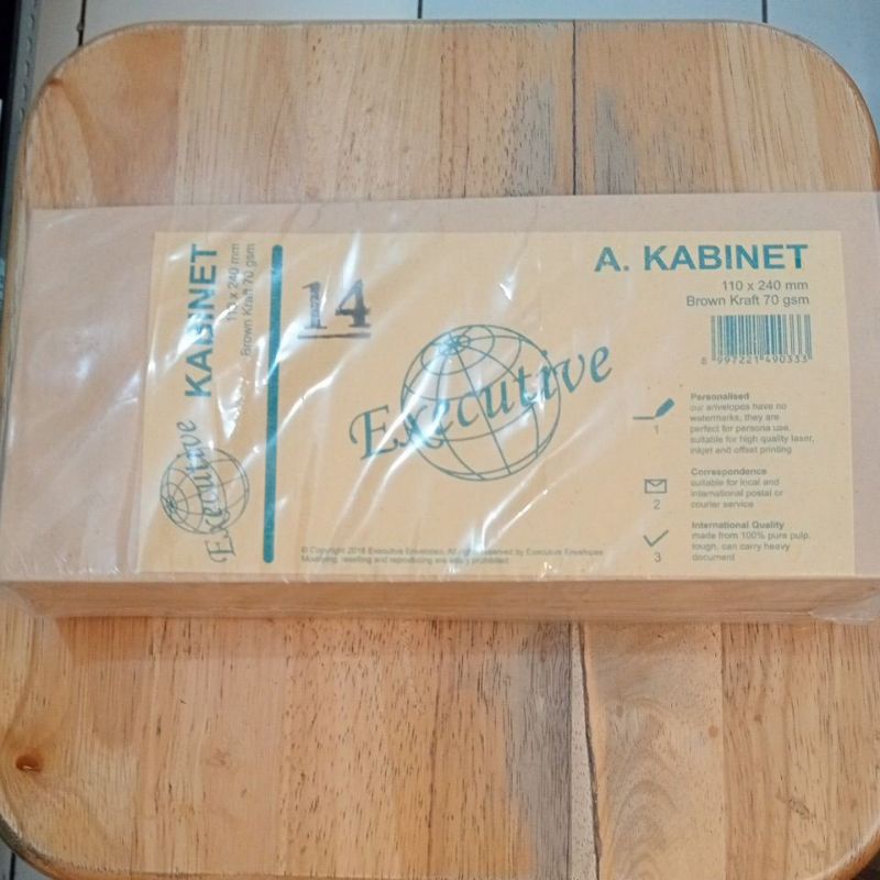 

Amplop coklat ukuran kabinet merek executive 1 pak