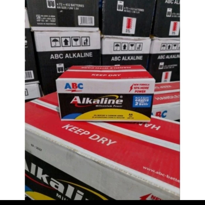batre abc alkaline AA isi 6 isi 12 hanger