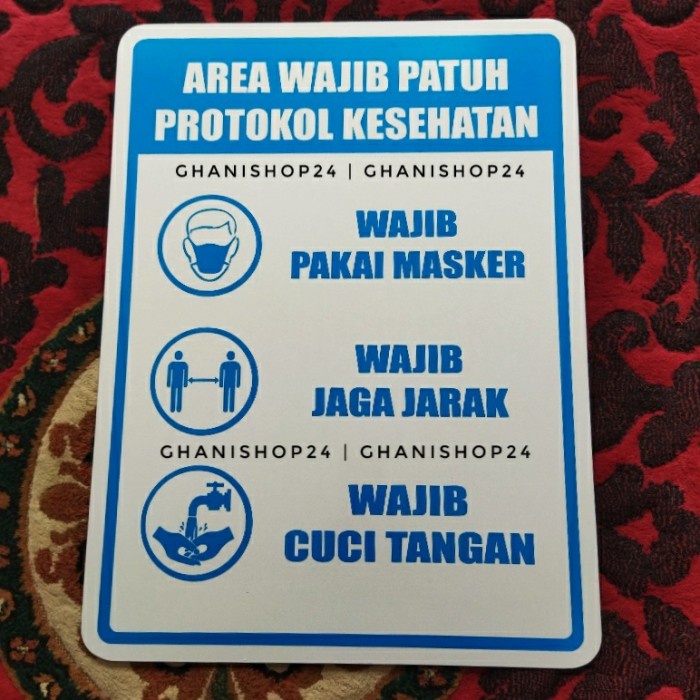 

Plang Rambu Protokol Kesehatan Alumunium Plat Berkualitas