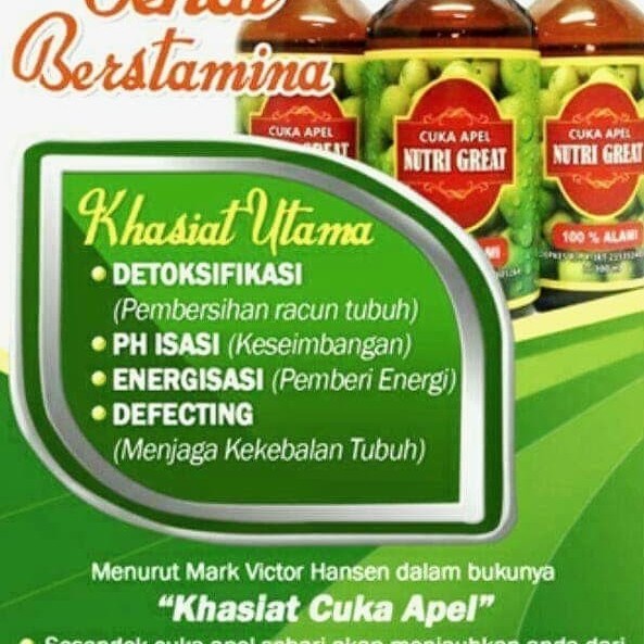 

Nutrigreat Cuka Apel Vinegar Organic Cider Non Ampuh