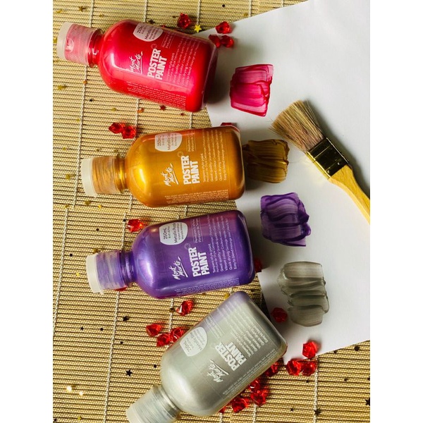 

Mont Marte Metallic - Cat Lukis Anak Washable Poster Paint 250 Ml 4 Warna - Paint For Kids Cat