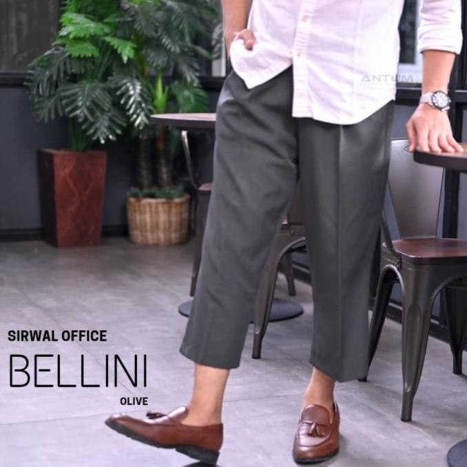 Sirwal Office Bellini Black ANTUM Celana Sirwal Kantor Cingkrang Hitam