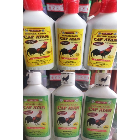Minyak Karo Cap Ayam KADEKADETA Uk 200ML Dewasa dan Balita New ORI