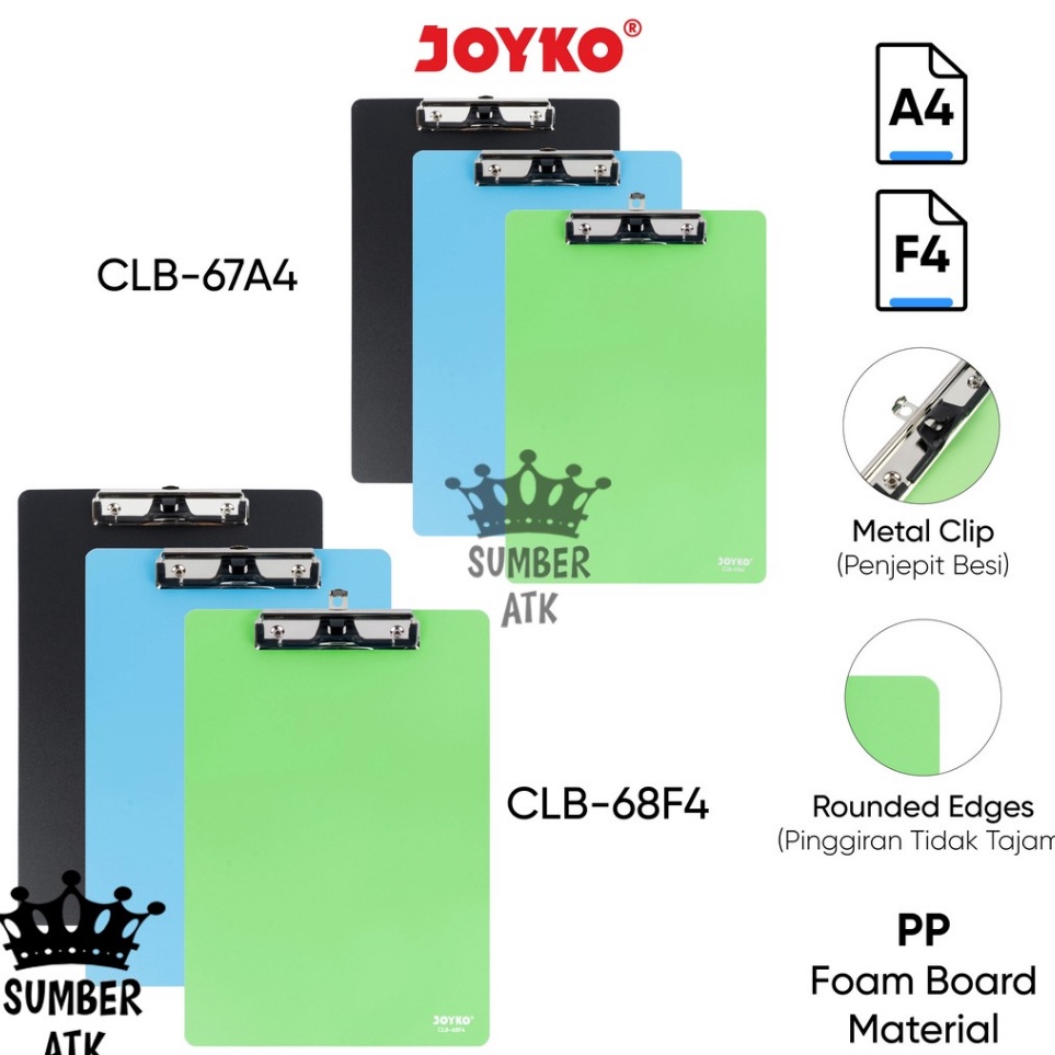 

Prioritas Clipboard Papan Jalan Alas Ujian Joyko CLB-67~68 CLB-68 A4 F4