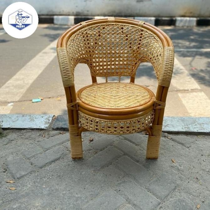 Kursi Teras Rotan Anak-Anak Model Pelangi  Marceldirgantara95