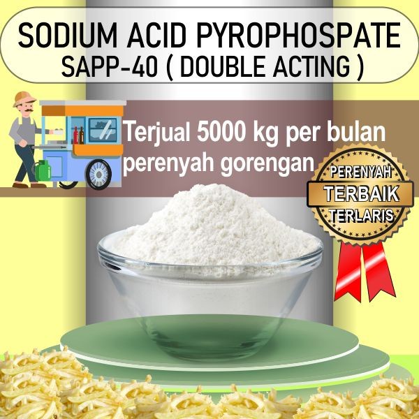 

Terlaris Sapp / Sodium Acid Pyrophosphate / Perenyah Gorengan