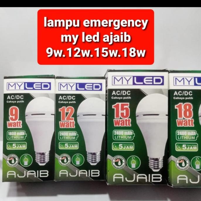 best seller] Lampu Emergency SMD LED 9/12/15 Watt MY LED Ajaib II / SMD Emergency L
