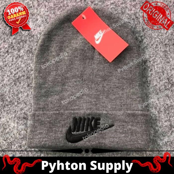 TOPI KUPLUK PRIA WANITA NIKE K-029 ABU ABU ORIGINAL BAHAN KATUN MURAH
