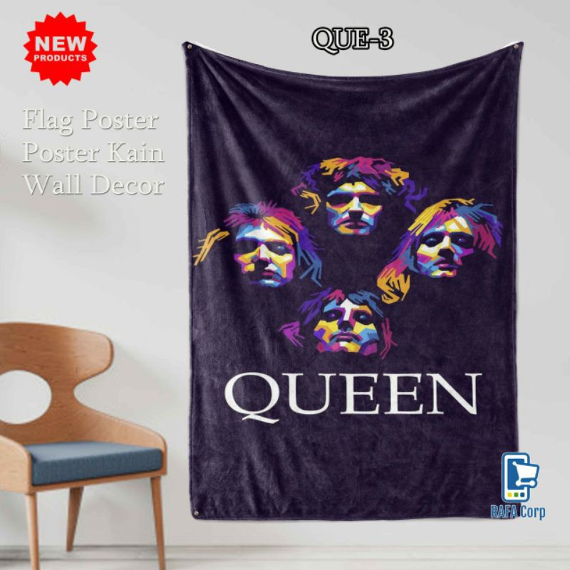 Band Luar Queen - Poster Kain Queen - Hiasan Dinding Queen - Hiasan Dinding Kain Queen - Poster Kain