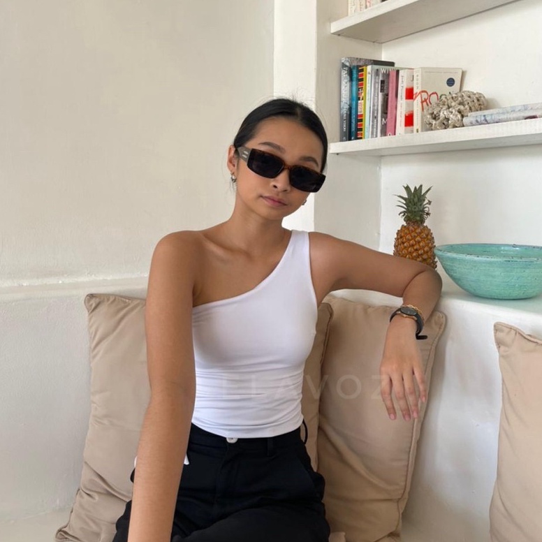 siap kirim.. Elavoz Amber One Shoulder Tank/Tarzan