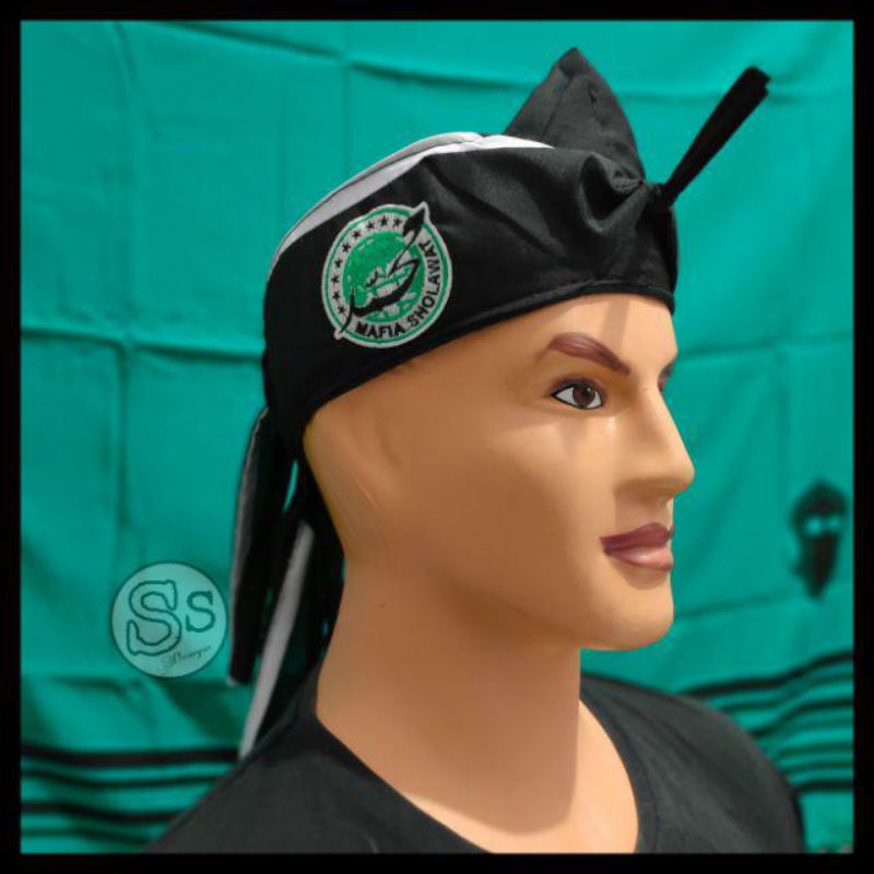 ikat kepala bendo blangkon totopong udeng motif logo bordir mafia sholawat