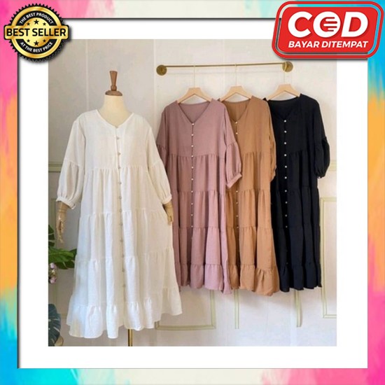Midi Dress Wanita Ghamis Gms Gemis Gamiss Korea Drs Dris Modi Drws Mididress Fashion Muslim Muslim K