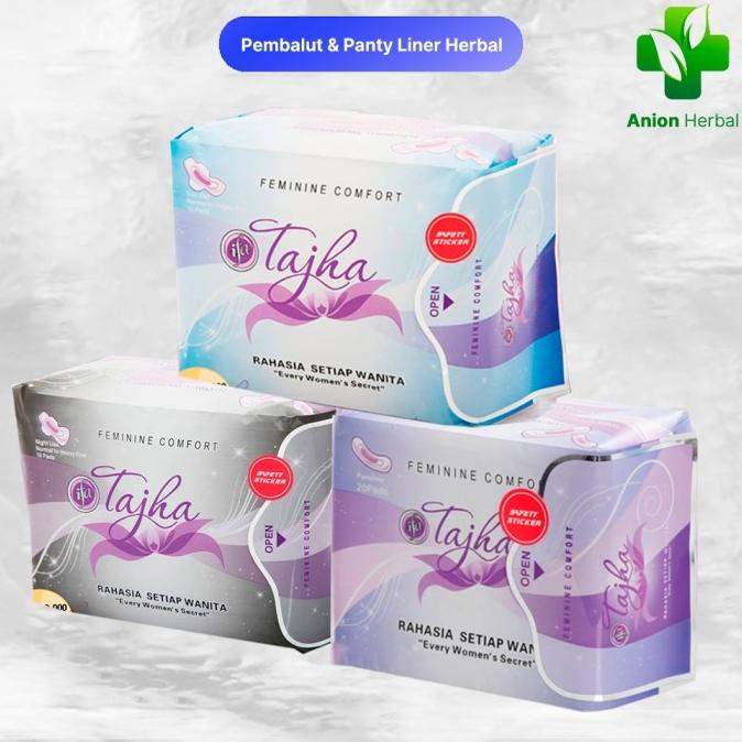 <<<<<] Pembalut Wanita Isi 10 Pads Tajha Herbal Night Use dan Panty liner IFA