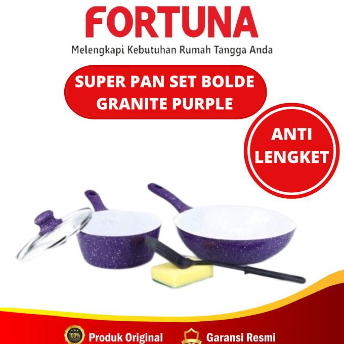 :=:=:=:=] Super Pan Set Bolde Granite Purple