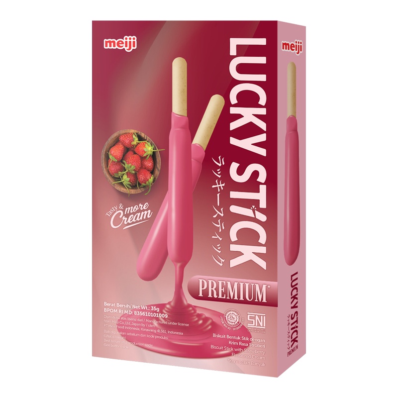 

LUCKY STICK Biskuit Stick Strawberry Premium 35 g