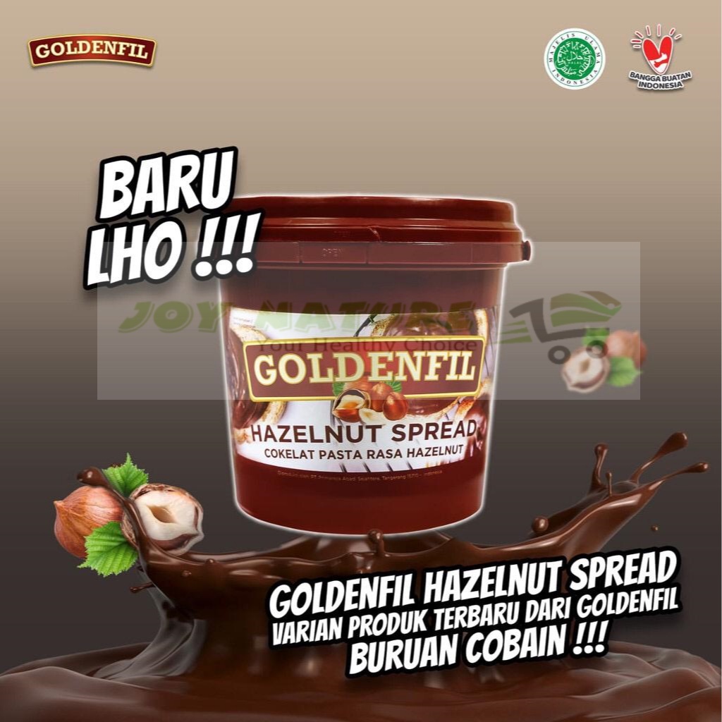 

Goldenfil Hazelnut Spread 1Kg / Selai Hazelnut Tanpa Crunchy