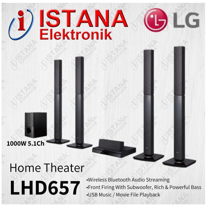 {NurulShop} LG HOME THEATER 1000W 5.1Ch. DVD-HTS LHD657 Murah